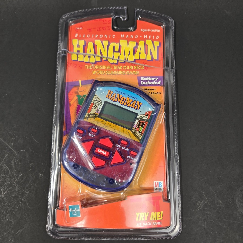 Milton Bradley Hangman Electronic Handheld Game Vintage 1999 New Open Box
